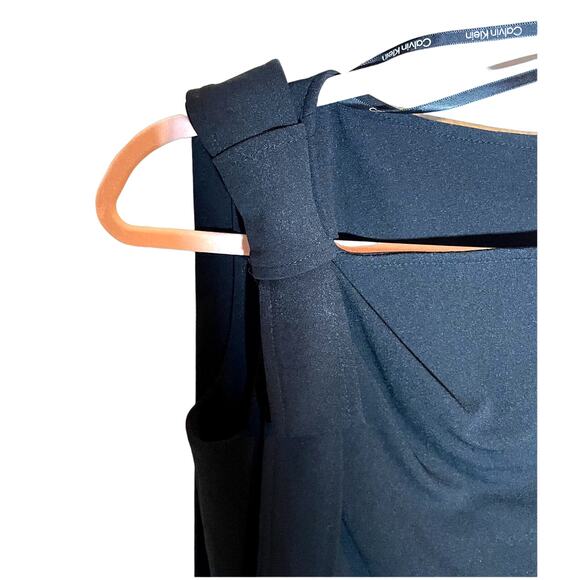 Calvin Klein, Size 6, Black Formal Dress with Bow - Picture 3 of 9